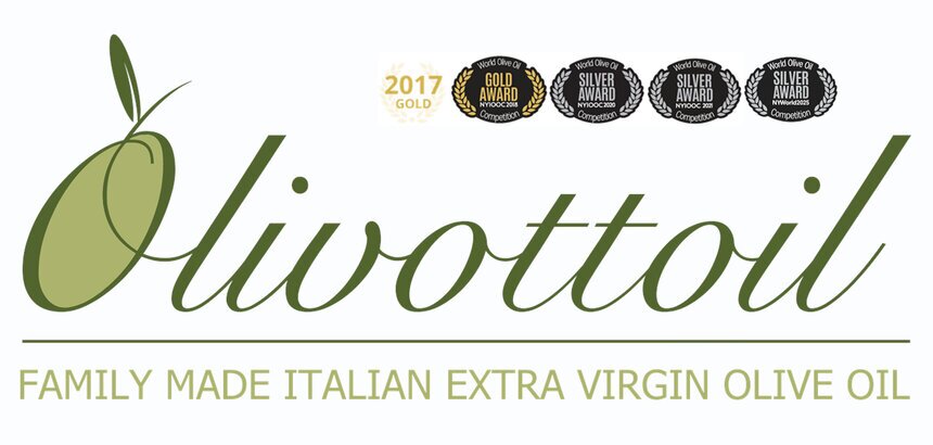 Award trophy and certificate next to a bottle of Olivottoil